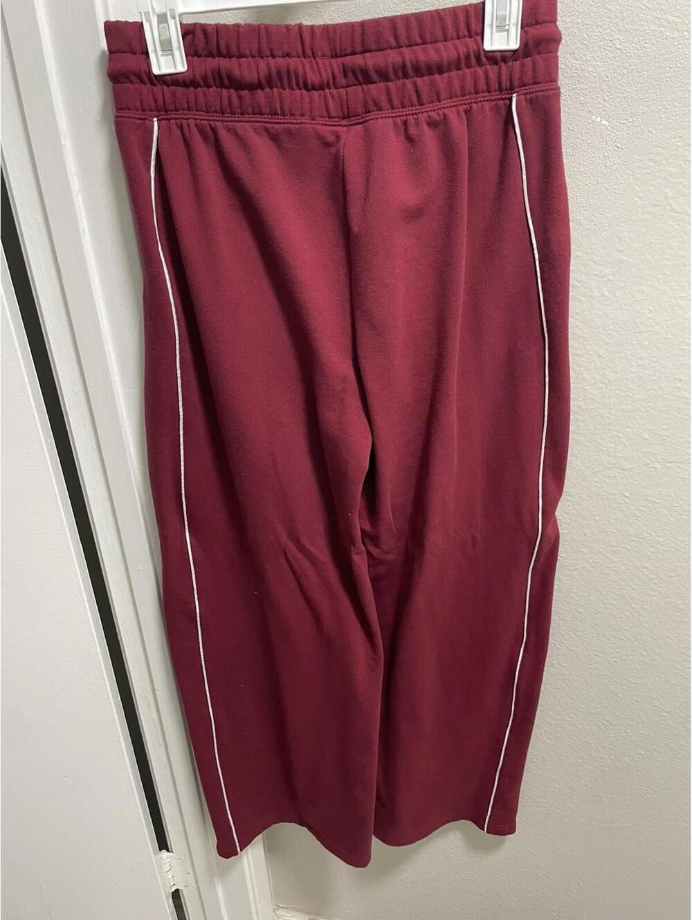 Yogalicious Sweatpants Women Small Red Cloud Plush Wide Leg